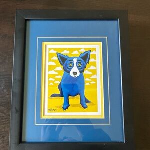 George Rodrigue Blue Dog Cloud Series Art Rare Professionally Framed & Matted
